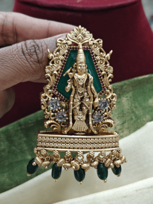 Meenakshi garnet stone pendant
