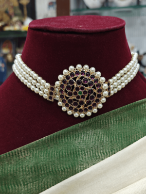 Premium kemp flower pearl chocker