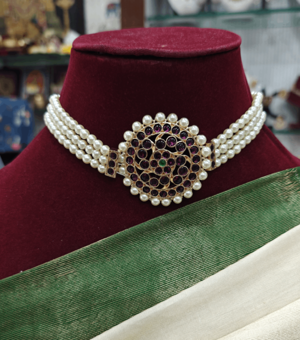 Premium kemp flower pearl chocker