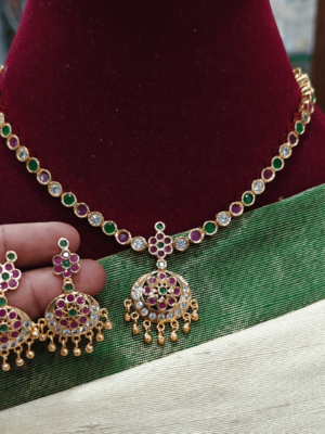 Multicolor attigai necklace