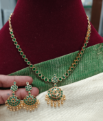 Greencolor attigai necklace