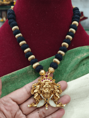 Narasimha claw pendant with black and gold balls