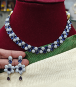 Floral party wear necklace(purple)
