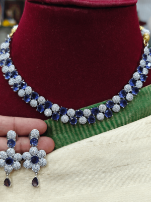 Floral party wear necklace(purple)