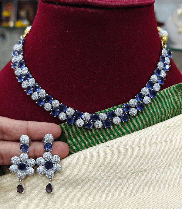 Floral party wear necklace(purple)