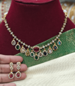 Navarathna solitaire necklace