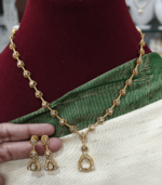 AD stone necklace set( white)