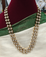 2 in 1 Pearl coral double line haaram