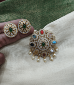Navarathna pendant with earings