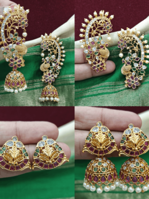 Peacock changeble earcuff