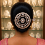 Rose gold polish with pearl hair bun(big)