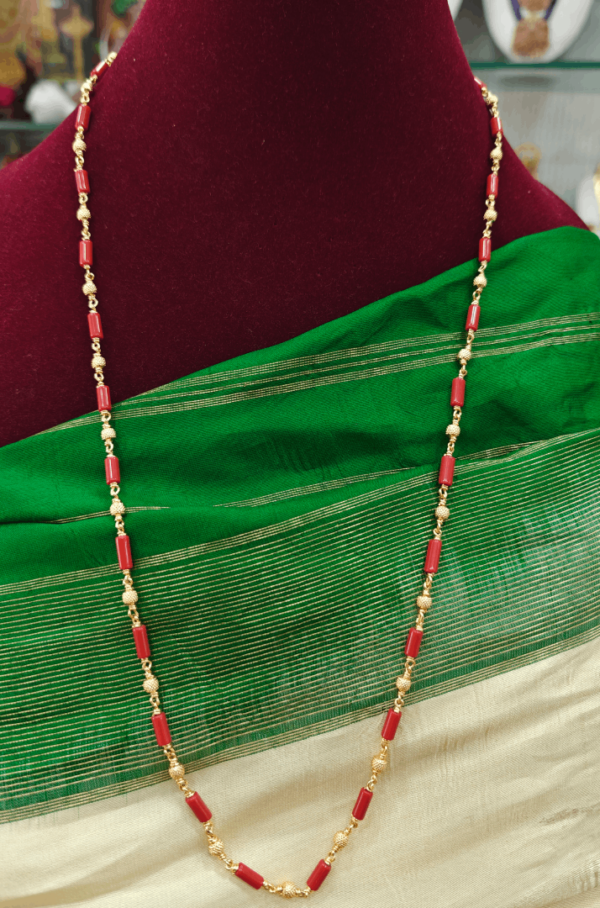 Coral mala chain design 2