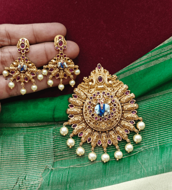 Krishna pendant with the cow