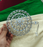 Kambi star design silver polished hair buncage
