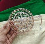 Kambi star design rose gold polished hair buncage