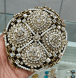 Drop kundan hair buncage