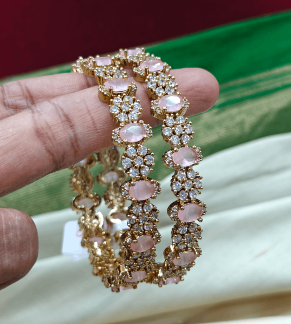 Pink victorian bangles