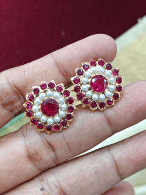 Impon panchaloha ruby stud