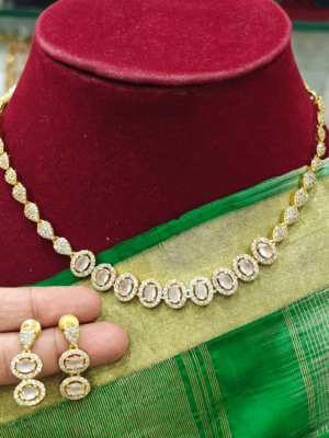 Nine oval necklace(pink)