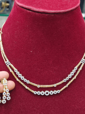 Two layer circle necklace