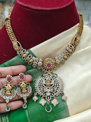 AD stone lakshmi necklace