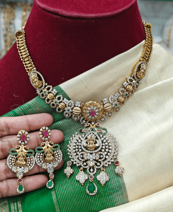 AD stone lakshmi necklace