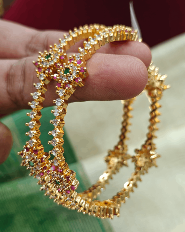 Sunflower diamond bangles