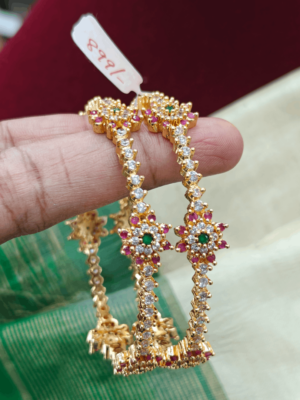 Sunflower diamond bangles