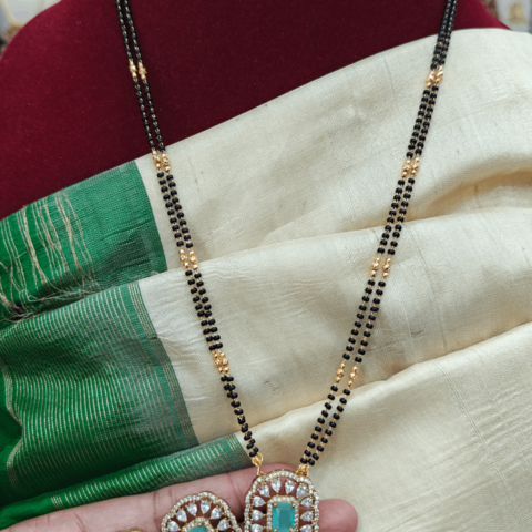 Black beads with pendant