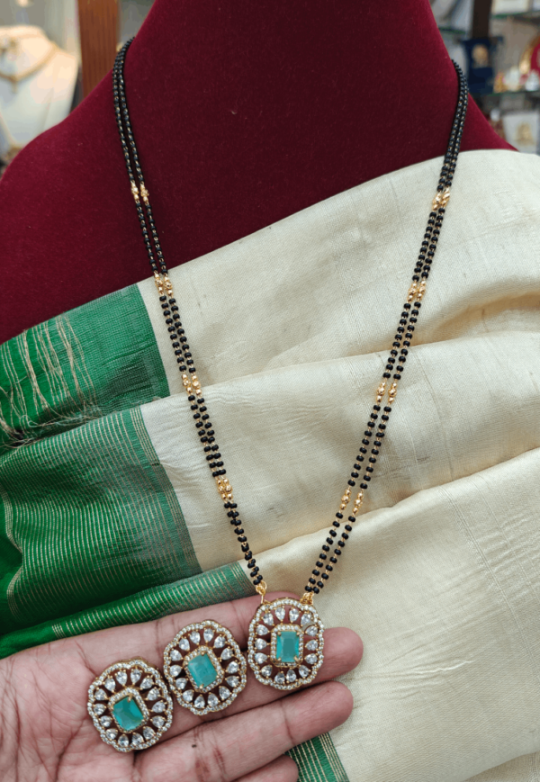 Black beads with pendant