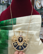 Beaded balaji with chain(dark blue)