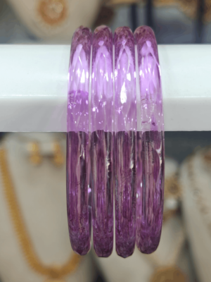 Purple cube cut jelly bangles