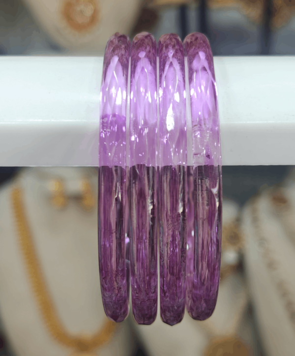 Purple cube cut jelly bangles