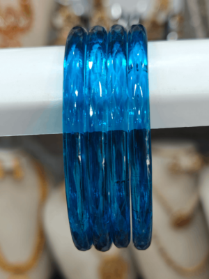 Blue cube cut jelly bangles 6mm