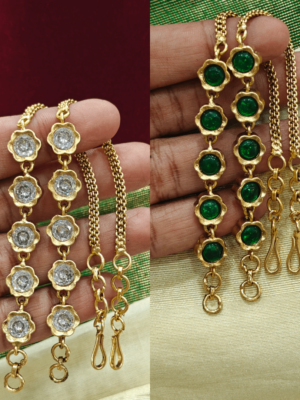 2 in 1 earchain (Green/white)
