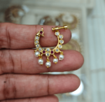 Ruby peacock screw nose ring design 3