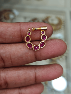 Ruby screw nose ring