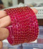 Strawberry rain drop glass bangles