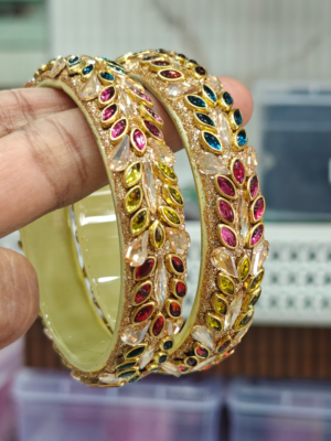 Multicolor leaf glass kada