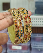 Multicolor leaf glass kada