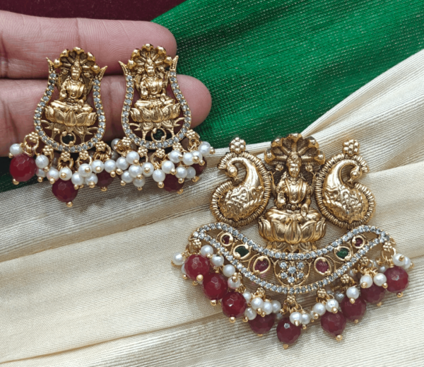 Peacock lakshmi with the merron beads