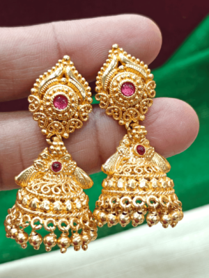 Geru pollish jhumka design2