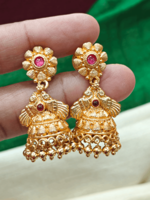 Geru pollish sunflower  jhumka design 5