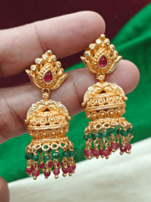 Geru pollish jhumka design 4