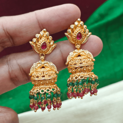 Geru pollish jhumka design 4