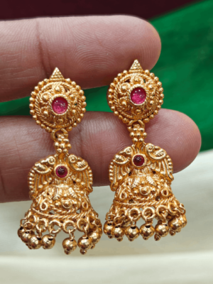 Geru pollish mini jhumka