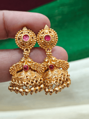 Square geru pollish jhumka