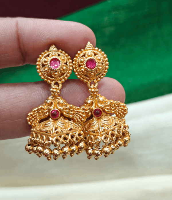 Square geru pollish jhumka