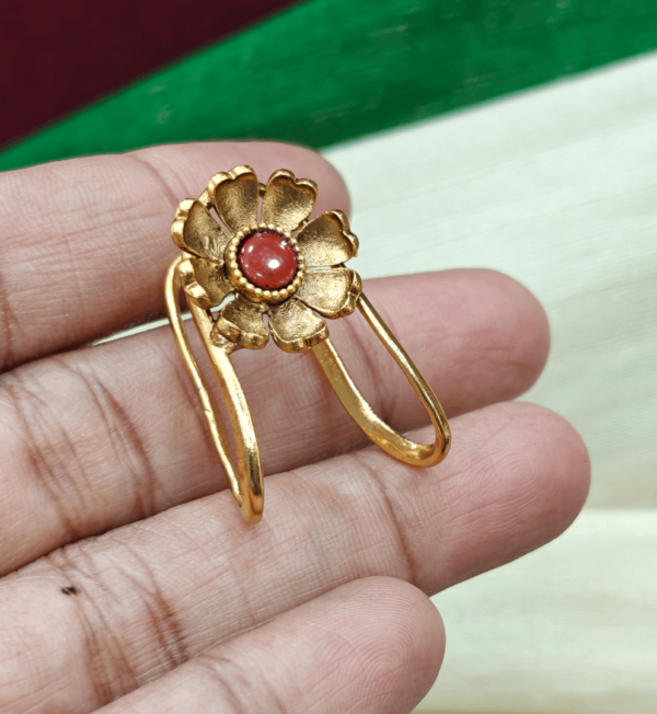 Flower vanki ring(coral)