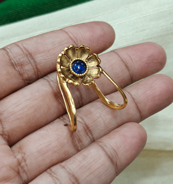 Flower vanki ring(blue)